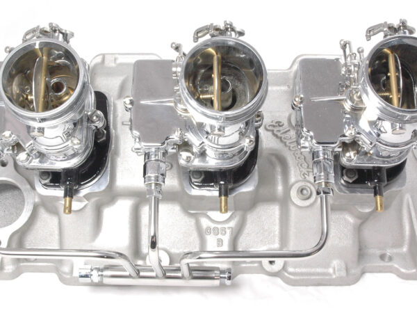 Fuel Line 3x2 - Small Block Chevy. Polished