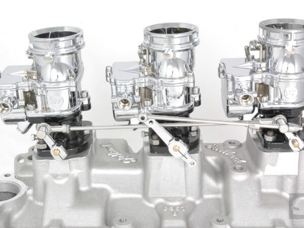 TwoStep Progressive Linkage with Kickdown 3x2. <br>Chrome. 5-3/16in spacing