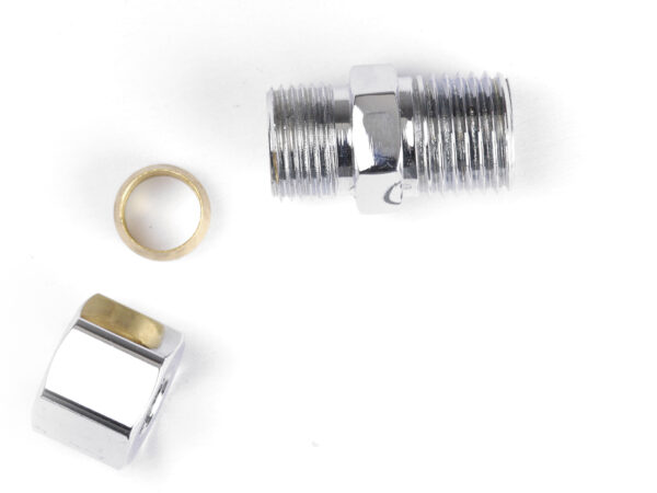 1/4NPT to 5/16in Hard Line Adapter. Chrome