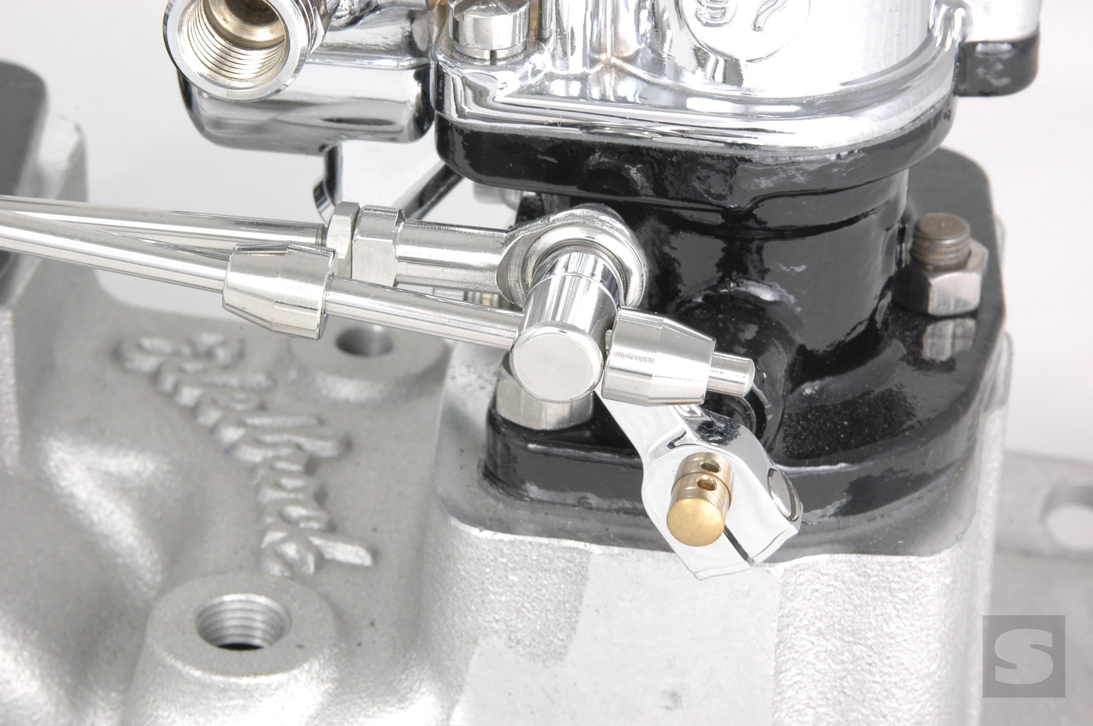 TwoStep Progressive Linkage with Kickdown 3x2. <br>Chrome. 5-3/16in spacing - Image 4